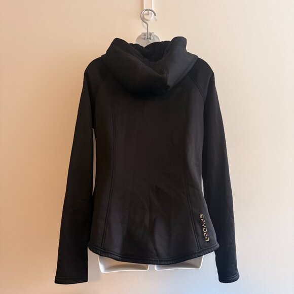 Spyder Black Full-Zip Performance Hoodie Jacket | Women’s Size Large - Picture 3 of 9